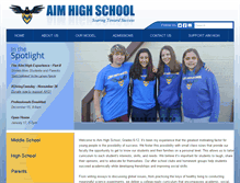 Tablet Screenshot of aimhighschool.com